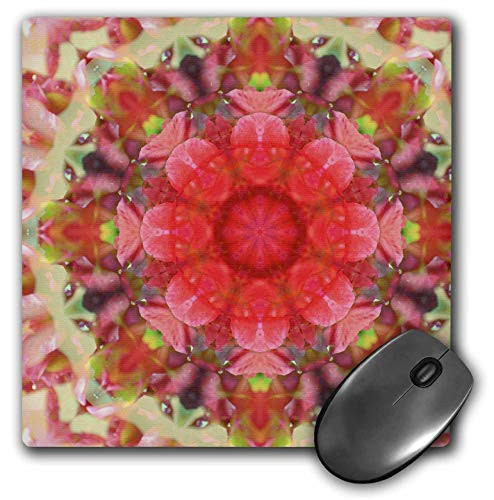 3dRose Colorful Kaleidoscope Pink and Orange - Mouse Pads -mp-342984-1-