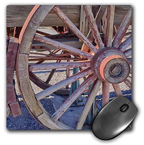 3dRose Danita Delimont - Western - Old Wagon Wheel and Wheel Brake. - Mouse Pads -mp-344975-1-