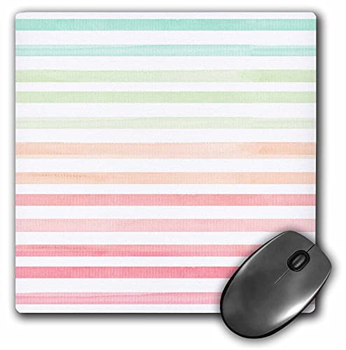 3dRose Image of Watercolor Green Orange Red Ombre Stripes Pattern - Mouse Pads -mp-347210-1-