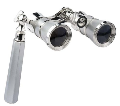 BARSKA 3x25 Blueline Opera Glass with Handle, Silver