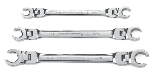 GEARWRENCH 81914 3 Piece Flex Flare Nut Wrench Set SAE