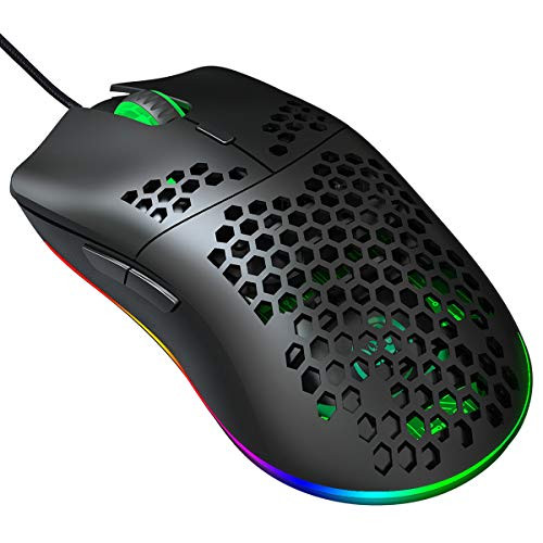 Tmtop USB Wired Gaming Mouse 6-key Macro Programming Mouse 6400DPI Gaming Mouse for PC Laptop Desktop