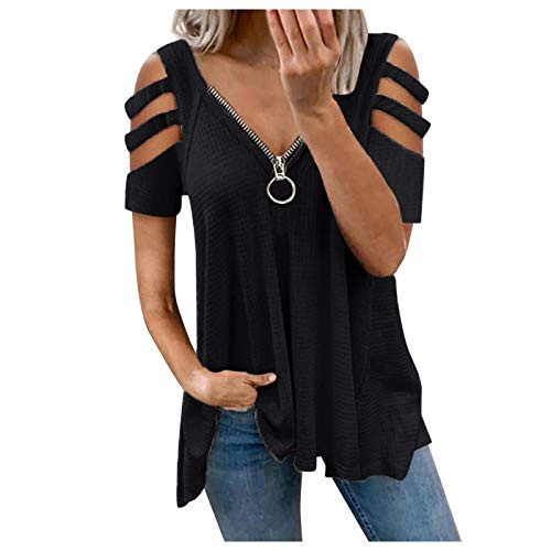 FABIURT T-Shirts for Women,Womens Short Sleeve Shirts Cute Printed V-Neck Tshirts Blouse Summer Casual Tops Loose Fit Graphic Tees Womens Tshirts Summer Casual