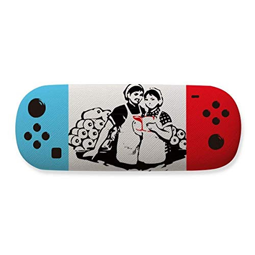 Women Book Study Red China Pattern Storage Glasses Case Creative Game Shell Holder