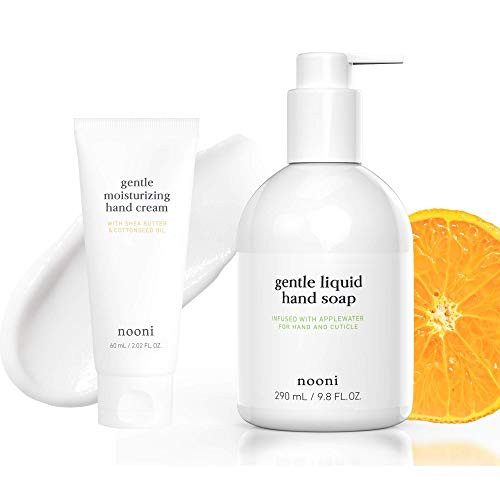 NOONI Gentle Liquid Hand Soap - Moisturizing Mild Hand Soap with Citrus, Applewater and Jojoba Oil plus Gentle Moisturizing Hand Cream - Moisturizing Hand Cream for Dry Skin with Shea Butter Bundle NOONI Gentle Liquid Hand Soap - Moisturizing Mild Hand Soap with Citrus, Applewater and Jojoba Oil plus Gentle Moisturizing Hand Cream - Moisturizing Hand Cream for Dry Skin with Shea Butter Bundle