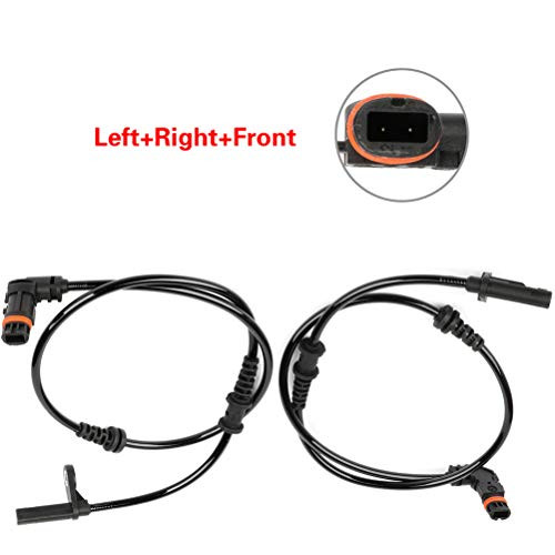 AINTIER 2PCS Left plusRight plusFront ABS wheel Speed Sensor brake sensor Fit for 2013 Benz C180 2007-2009 Mercedes-Benz C230 2010-2013 Mercedes-Benz C200 2007 Benz C280 2010-2013 Benz C250