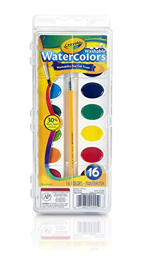 Crayola Washable Watercolors, 16 count (53-0555) Case of 12 Packs