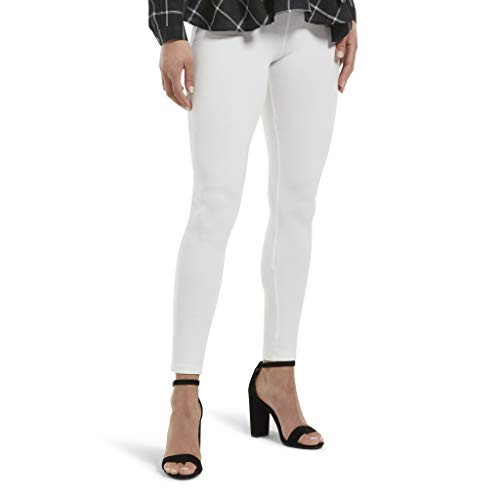 Hue Women's Wide Waistband Blackout Cotton Leggings, Assorted Hosiery, White, X-Large US