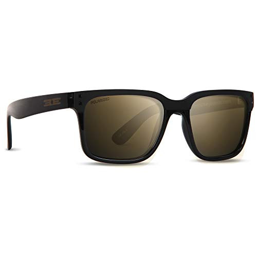 Epoch Romeo Black Sport Motorcycle Riding Driving Sunglasses with Polarized Gold Mirror Lens