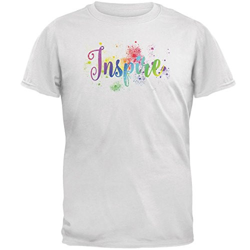 Inspire Art School Class Paint Splatter Mens Soft T Shirt White 2XL