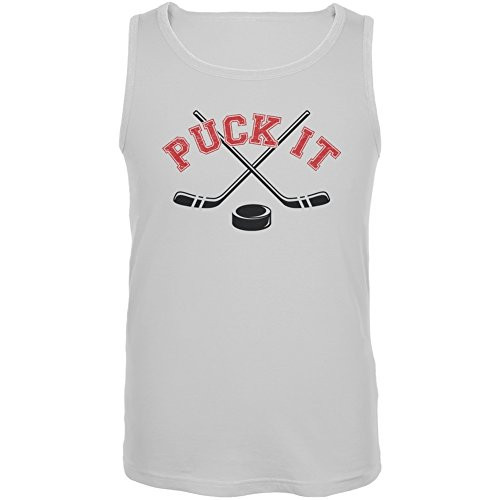 Old Glory Puck It White Adult Tank Top - 5X-Large