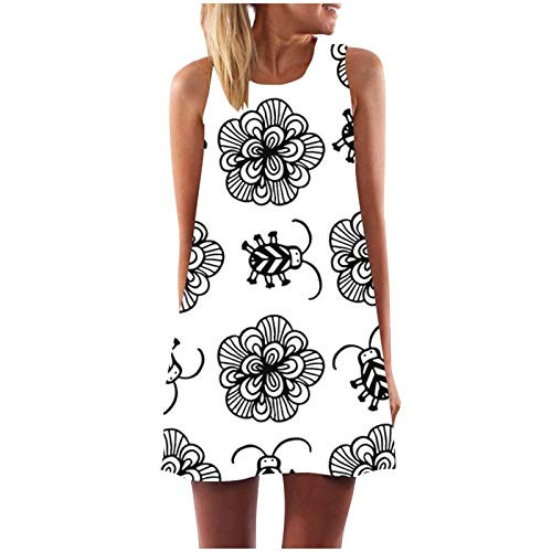Padaleks Womens Round Neck Tie dye Printed Sleeveless Dresses Beach Mini Casual Dress Summer Short Sundresses Padaleks Womens Round Neck Tie dye Printed Sleeveless Dresses Beach Mini Casual Dress Summer Short Sundresses