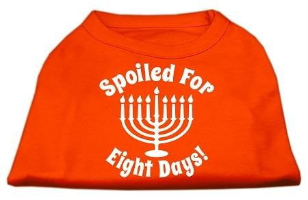 Spoiled for 8 Days Screenprint Dog Shirt Orange XXXL -20-