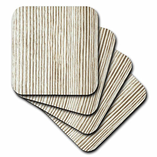 3dRose cst_41600_4 Distressed Pine Wood-Ceramic Tile Coasters, Set of 8