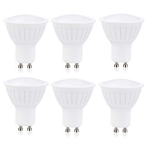 GU10 LED Bulbs Soft White 3000K,7W(65W Halogen Bulb Equivalent),GU10 Base Non-Dimmable,700 Lumen,120V LED Flood Light Bulbs Indoor Recessed Track Lighting Downlight Small LED Spotlight for Home-6 Pack GU10 LED Bulbs Soft White 3000K,7W(65W Halogen Bulb Equivalent),GU10 Base Non-Dimmable,700 Lumen,120V LED Flood Light Bulbs Indoor Recessed Track Lighting Downlight Small LED Spotlight for Home-6 Pack