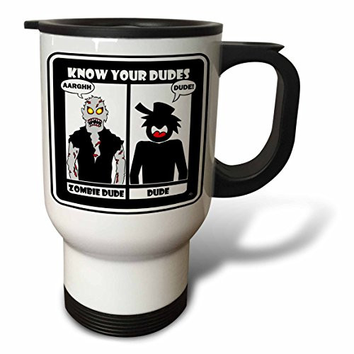 3dRose Zombie Dude Black Sign Stainless Steel Travel Mug, 14-Ounce 3dRose Zombie Dude Black Sign Stainless Steel Travel Mug, 14-Ounce