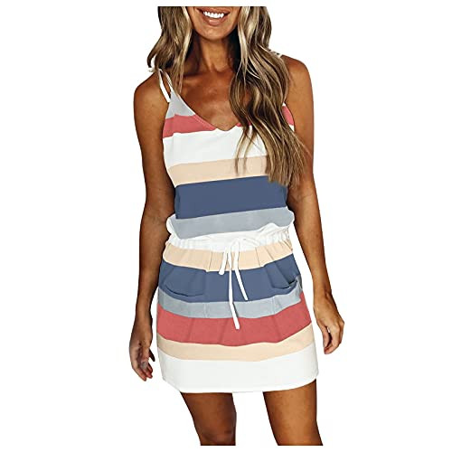 xinhai7682 Womens Summer Dresses, Women Casual Summer Sleeveless Bodycon Ruched Short Dress Side Drawstring Solid Crew Neck Tank Shirt Mini Dresses xinhai7682 Womens Summer Dresses, Women Casual Summer Sleeveless Bodycon Ruched Short Dress Side Drawstring Solid Crew Neck Tank Shirt Mini Dresses