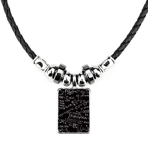 DIYthinker Seeking Limits Formulas Science Calculus Figure Necklace Jewelry Torque Leather Rope Pendant