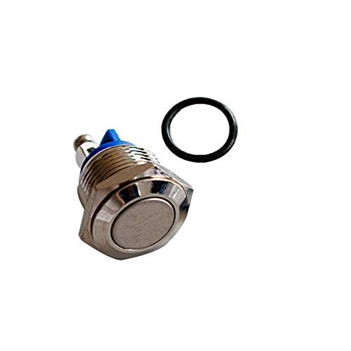 GUWANJI 16mm Momentary Push Button Switch 1NO SPST Silver Stainless Steel Shell Switches