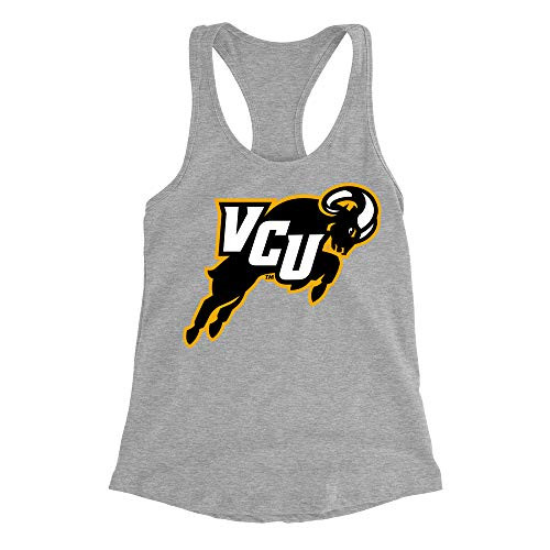 Venley Official NCAA VCU Rams Women's Racerback Tank Top PPVCU07 - Heather Gray, Small