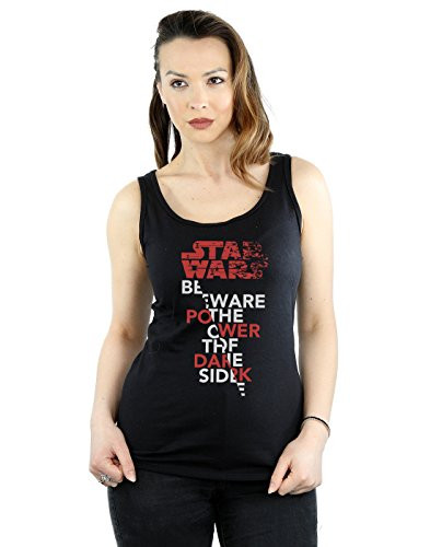 Star Wars Women's The Last Jedi Power of the Dark Side Tank Top Medium Black