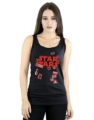 Star Wars Women's The Last Jedi Badges Tank Top X-Large Black