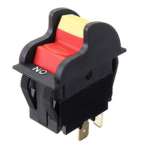 Industrial Pushbutton Switches KEDU HY7 125V/250VAC Key Locking Push Button Switch, 4 Pins Electric Safety Switch