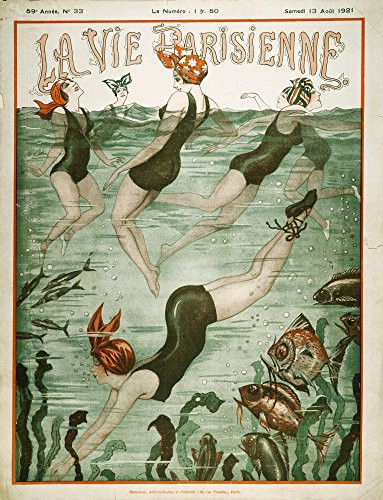 Posterazzi French Magazine Cover. /Ncover Of A Summer Issue Of"La Vie Parisienne" 1921. Poster Print by (18 x 24)