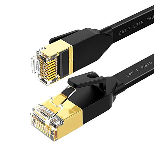 AKT Ethernet Cable Cat7 Flat LAN Cable STP RJ 45 Network Cable rj45 Patch Cord for Router Laptop Ethernet Cable,8m/26ft