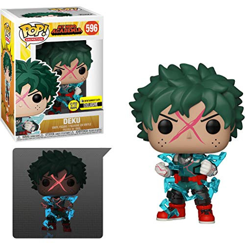 Deku -Glow-in-Dark- -EE Exc-- Funko Pop Animation Vinyl Figure  and  1 Compatible Graphic Protector Bundle -40545 - B-