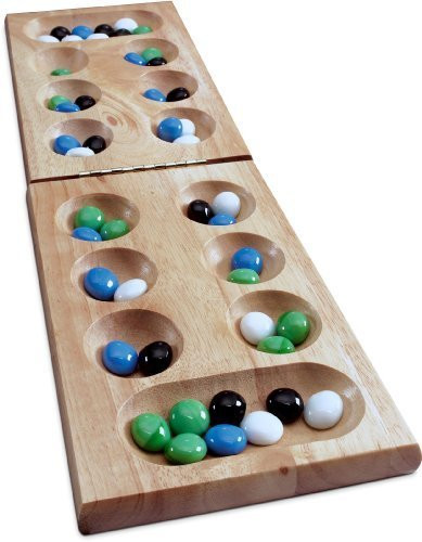 Mancala Solid Wood Folding Game By Cardinal Family Game Oldest Game In World by Cardinal