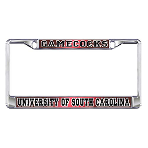 Craftique South Carolina Plate-Frame -Mirror Domed USC Plate Frame -31152--