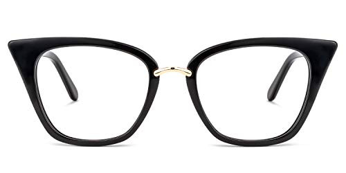 Zeelool Cat Eye Glasses Frame for Women Clear Lens Tallulah FP0341-01 Black