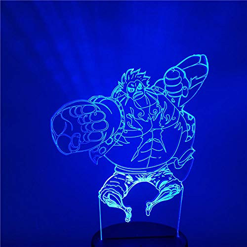 3D Night Light Monkey D. Luffy Figure Anime Led Night Light for Kids Bedroom Decoration Children Nightlight Gift Bedside Table Lamp 3D Lamp ASQWZX 3D Night Light Monkey D. Luffy Figure Anime Led Night Light for Kids Bedroom Decoration Children Nightlight Gift Bedside Table Lamp 3D Lamp ASQWZX