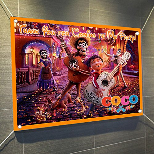 Coco Banner Large Vinyl Indoor or Outdoor Banner Sign Poster Backdrop, party favor decoration, 30" x 24", 2.5' x 2' Coco Banner Large Vinyl Indoor or Outdoor Banner Sign Poster Backdrop, party favor decoration, 30" x 24", 2.5' x 2'
