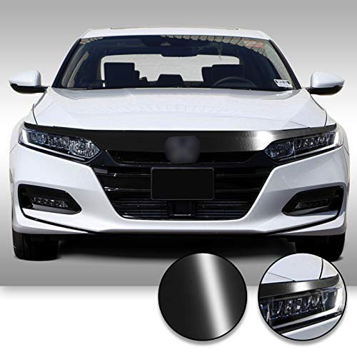 Optix Grille Chrome Delete Precut Vinyl Wrap Blackout Overlay Kit Compatible with and Fits Accord Sedan 2018 2019 - Gloss Black