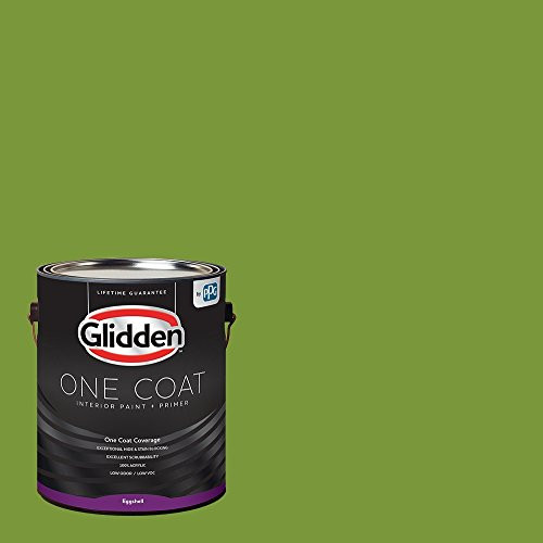Glidden Interior Paint + Primer: Green Interior Paint /Antique Moss, One Coat, Eggshell, 1 Gallon