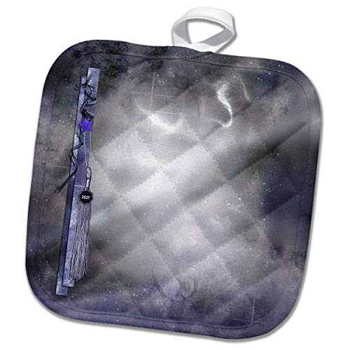3dRose Image of Elegant Graduation Tassel String Star Design 2021. - Potholders -phl-335271-1-
