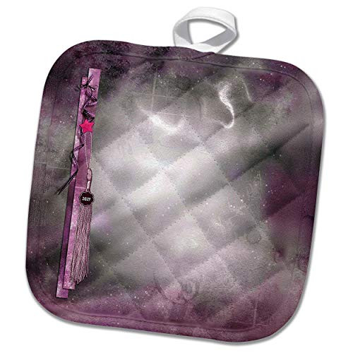 3dRose Image of Elegant Graduation Tassel String Star Design 2021 Pink - Potholders -phl-335273-1- 3dRose Image of Elegant Graduation Tassel String Star Design 2021 Pink - Potholders -phl-335273-1-