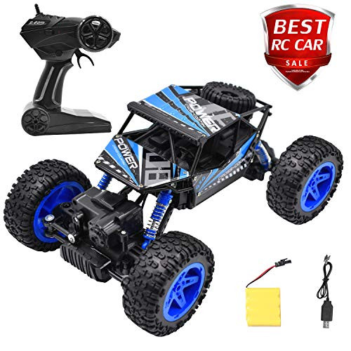 Jeestam RC Car, 2.4GHz Radio Remote Control Car 1:18 Scale 4WD High Speed Off Road RC Trucks Rechargeable Batteries Racing Monster RC Toy Car, for Kids and Adults (Blue) Jeestam RC Car, 2.4GHz Radio Remote Control Car 1:18 Scale 4WD High Speed Off Road RC Trucks Rechargeable Batteries Racing Monster RC Toy Car, for Kids and Adults (Blue)
