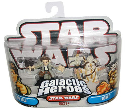 Hasbro Star Wars Galactic Heroes Han Solo and Logray Figure Set Hasbro Star Wars Galactic Heroes Han Solo and Logray Figure Set