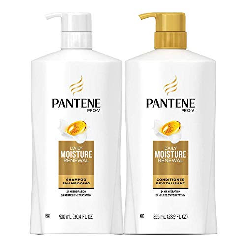 Pantene Pro-V Daily Moisture Renewal, 30.4 Fl.Oz -900ml- Shampoo  and  28.9 Fl.Oz -855ml- Conditioner Set