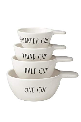 Rae Dunn Stem Print Stoneware Measuring Cups - Set of 4