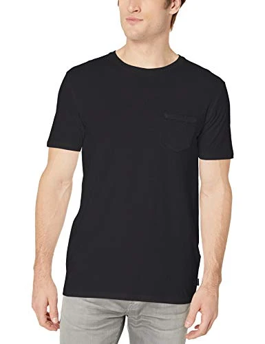 Quiksilver Men's Basic Washed Pocket TEE, Black, XL