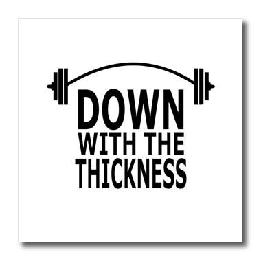 3dRose Down with The Thickness Full Figure Workout with. - Iron on Heat Transfers -ht-335116-3-