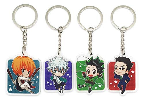 EBTY-Dreams Inc. - Set of 4 Anime Acrylic Keychain Gon Freecss, Killua Zoldyck, Kurapika, Leorio Paladiknight v2