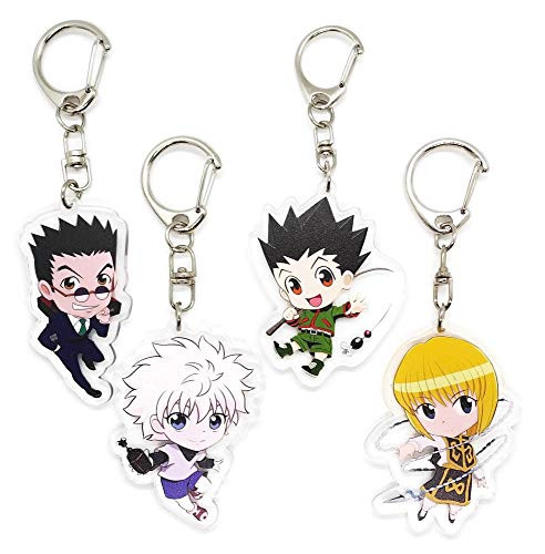 EBTY-Dreams Inc. - Set of 4 Anime Acrylic Keychain Gon Freecss, Killua Zoldyck, Kurapika, Leorio Paladiknight v1