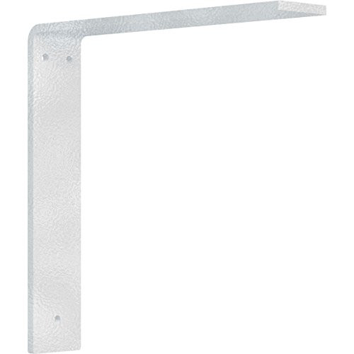 Ekena Millwork BKTM02X10X10HAHWH 2" W D x 10" H Hamilton Steel Bracket, Hammered White, 2 Wx10 Dx10