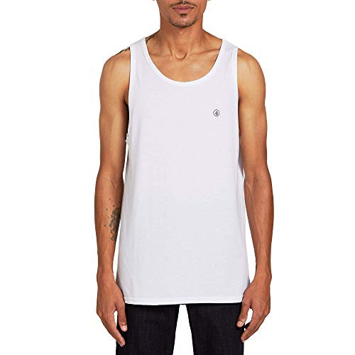 Volcom Men's Solid Heather Tank, White, XLarge