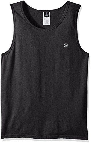 Volcom Men's Solid Tank, Heather Black, XXLarge